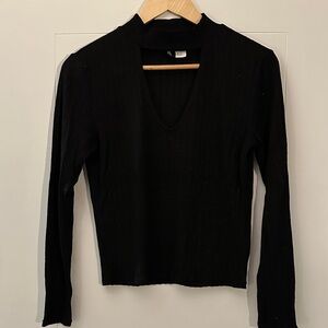 H&M Black Long Sleeve Top